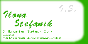 ilona stefanik business card